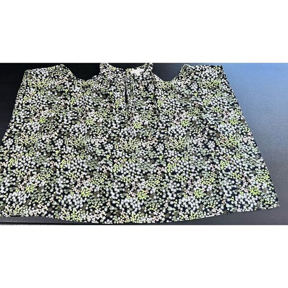 Michael Michael Kors Womens Handkerchief Hem Top Bright Limeade Sz 1X NWT P1-103 - Picture 1 of 13